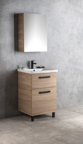 VEGA szafka umywalkowa 51,5x72,6x43,6cm, 2 szuflady, dąb platin #2