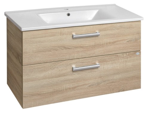 VEGA szafka umywalkowa 97x60x43,8cm, 2 szuflady, dąb platin