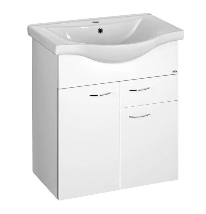KERAMIA FRESH szafka umywalkowa, 1 szuflada, 60,6x74x34cm, biała
