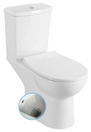 KAIRO CLEANWASH kompakt WC z funkcją bidetu, odpływ poziomy, biały