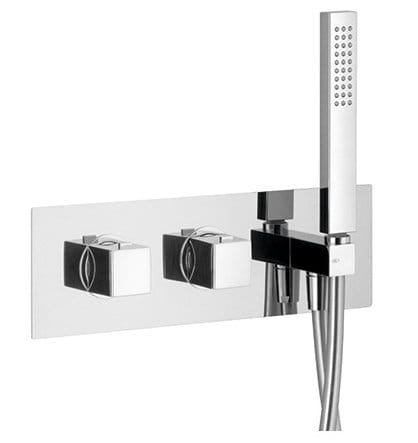 DIMY bateria prysznicowa/wannowa podtynkowa, termostatyczna, kompletna, 2 wyjścia, chrom
