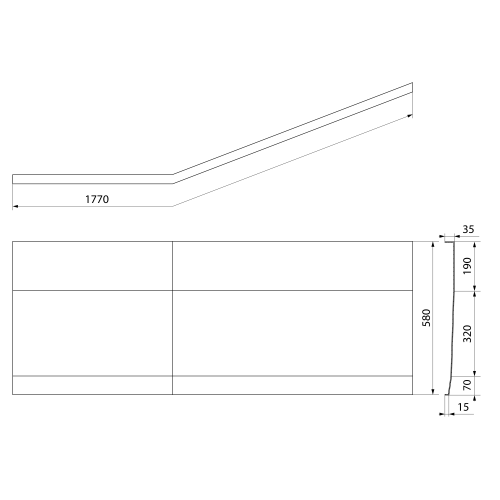 Rysunek techniczny - TIGRA L 170 obudowa czołowa