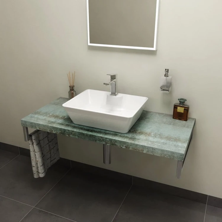 AVICE blat pod umywalkę 80x50cm, grubość 5cm, Aquamarine