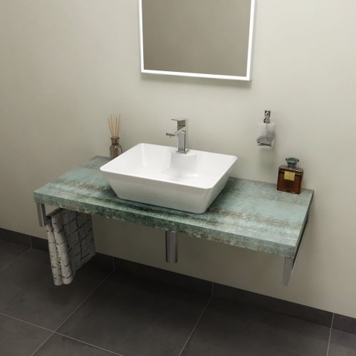 AVICE blat pod umywalkę 100x50cm, grubość 5cm, Aquamarine