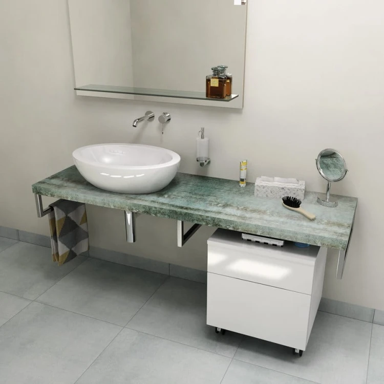 AVICE blat pod umywalkę 120x50cm, grubość 5cm, Aquamarine