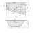 Rysunek techniczny - TRIANGL R SLIM wanna asymetryczna 180x120x50cm, biała