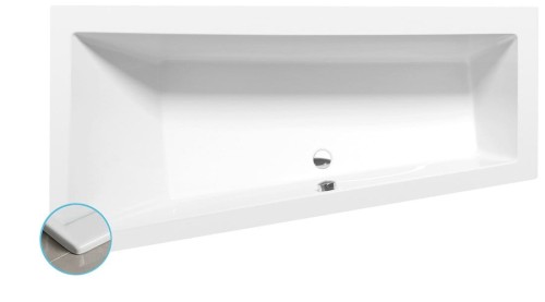 ANDRA L SLIM wanna asymetryczna 180x90x45cm, biała