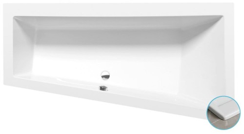 ANDRA R SLIM wanna asymetryczna 170x90x45cm, biała