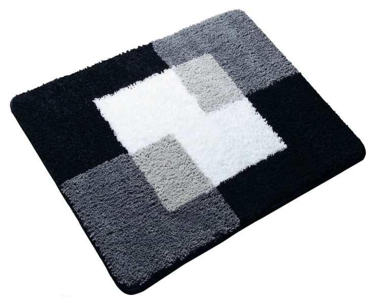 COINS dywanik łazienkowy 55x50cm z antypoślizgiem, polyester, szary