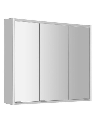 BATU szafka z lustrem 80x71x15cm, 2x oświetlenie LED, biały połysk