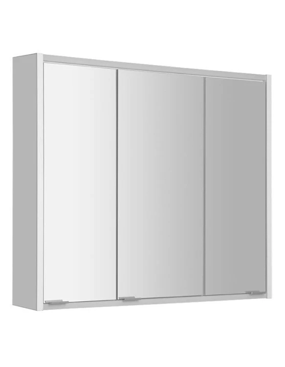 BATU szafka z lustrem 80x71x15cm, 2x oświetlenie LED, biały połysk