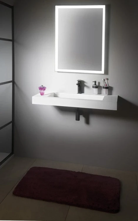 SORT lustro z oświetleniem LED 60x80cm, czarny mat #4