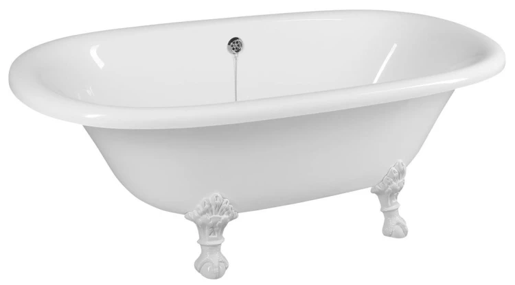 REGATA wanna wolnostojąca 175x85x61cm, nogi białe, biała