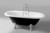 REGATA wanna wolnostojąca 175x85x61cm, nogi chrom mat, czarno/biała #2