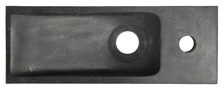 BLOK umywalka kamienna 38x14cm, bateria z prawej strony, antracyt #5