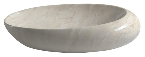 DALMA umywalka ceramiczna nablatowa, 68x44cm, marfil #2