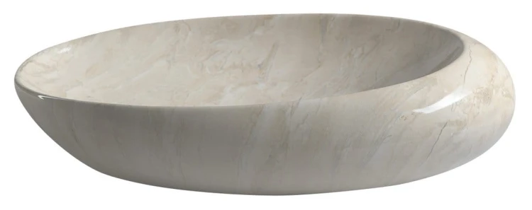 DALMA umywalka ceramiczna nablatowa, 68x44cm, marfil #2