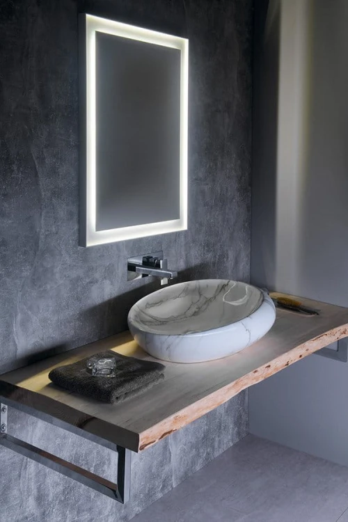 DALMA umywalka ceramiczna nablatowa, 68x44cm, carrara #7