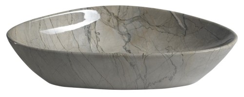 DALMA umywalka ceramiczna nablatowa, 58,5x39cm, grigio #2