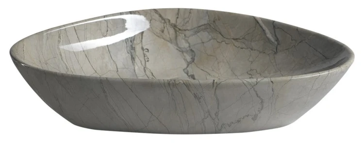 DALMA umywalka ceramiczna nablatowa, 58,5x39cm, grigio #2