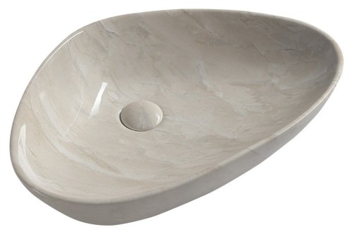 DALMA umywalka ceramiczna nablatowa, 58,5x39cm, marfil