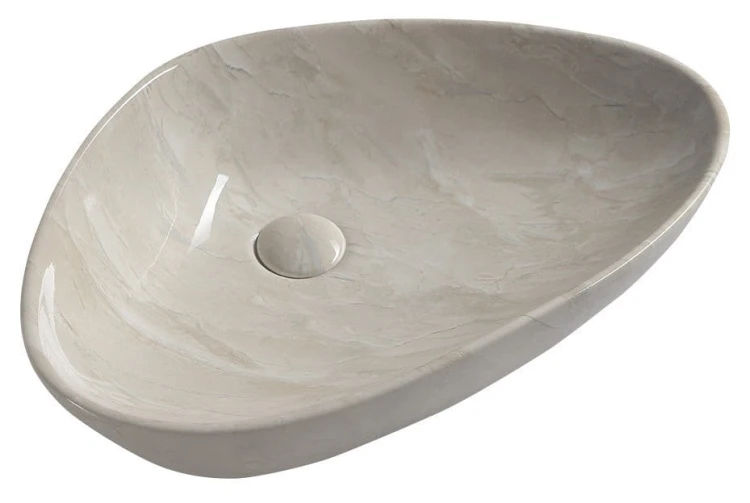 DALMA umywalka ceramiczna nablatowa, 58,5x39cm, marfil