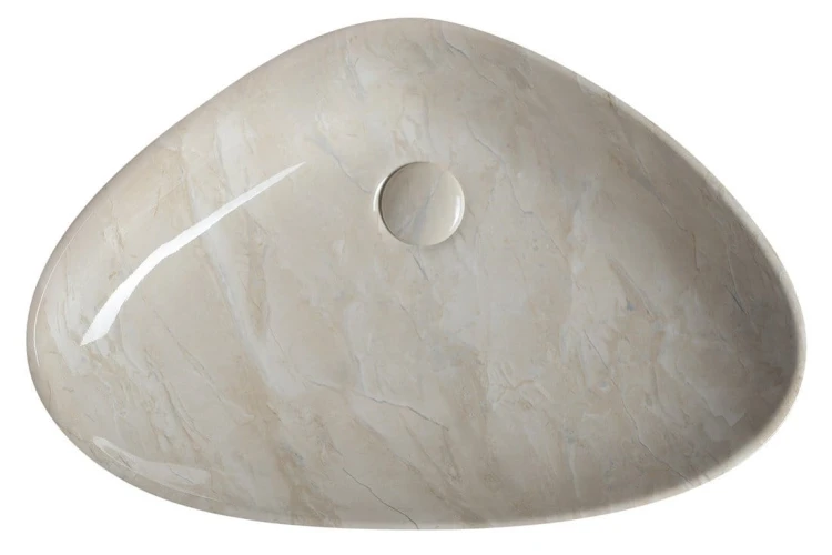 DALMA umywalka ceramiczna nablatowa, 58,5x39cm, marfil #3