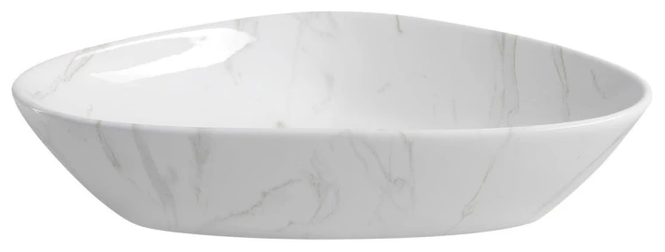 DALMA umywalka ceramiczna nablatowa, 58,5x39cm, carrara #2