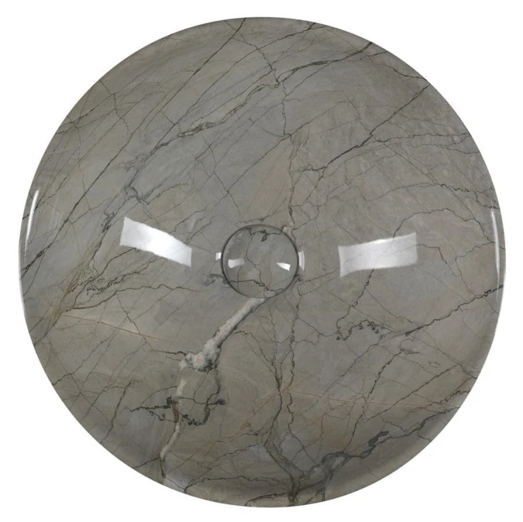 DALMA umywalka ceramiczna nablatowa, srednica 42cm, grigio #3