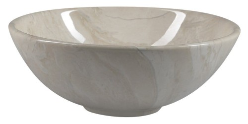 DALMA umywalka ceramiczna nablatowa, średnica 42cm, marfil #2