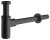 Syfon umywalkowy 5/4", odpływ 32mm, okrągły, czarny mat