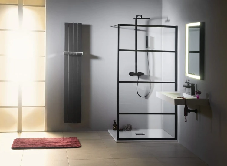 CURE BLACK walk-in 1100mm, szkło czyste #2