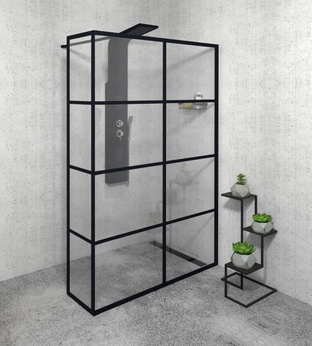 CURE BLACK walk-in 1400 mm, szkło czyste #2