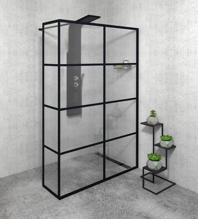CURE BLACK walk-in 1400 mm, szkło czyste #2