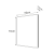 Rysunek techniczny - PIRI lustro z oświetleniem LED 50x70cm