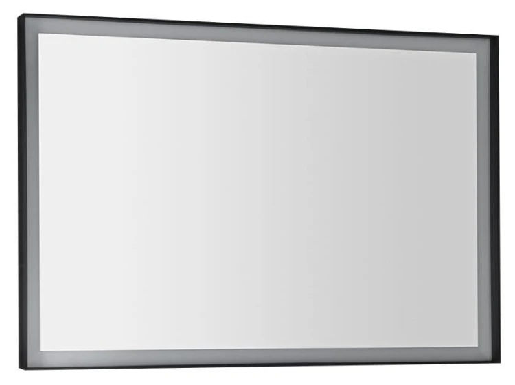 SORT lustro z oświetleniem LED 100x70cm, czarny mat