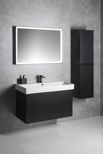 SORT lustro z oświetleniem LED 100x70cm, czarny mat #2