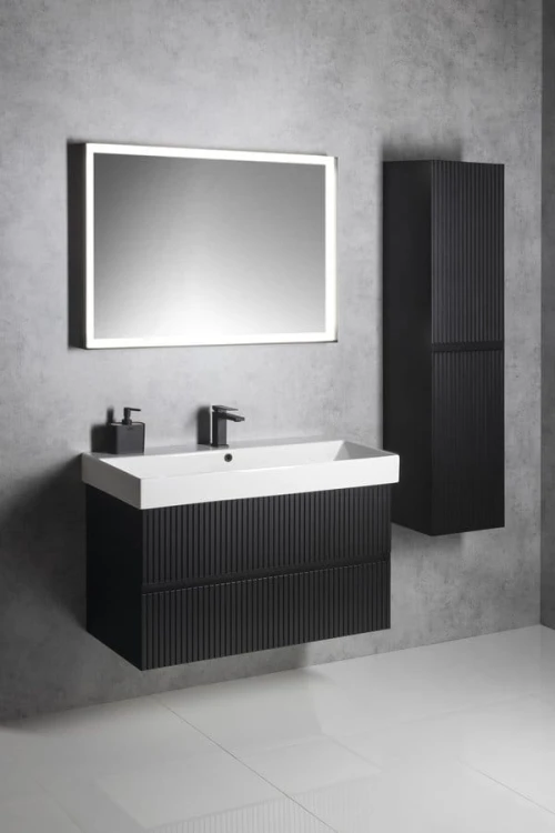 SORT lustro z oświetleniem LED 100x70cm, czarny mat #2