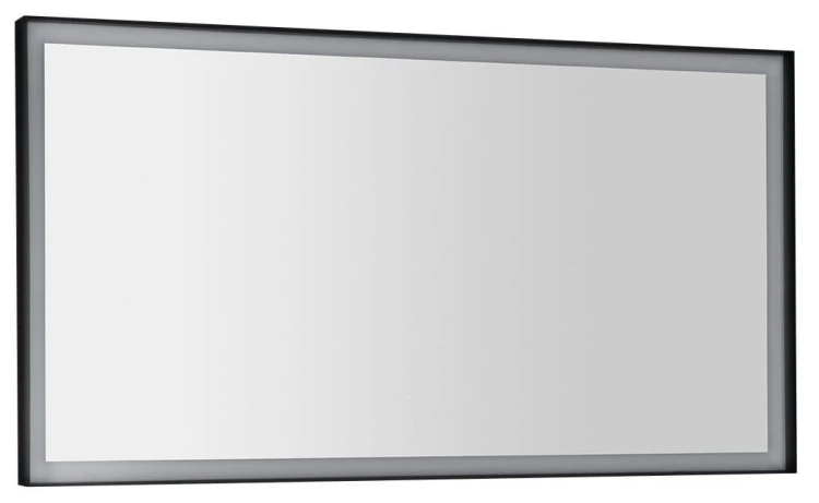 SORT lustro z oświetleniem LED 120x70cm, czarny mat