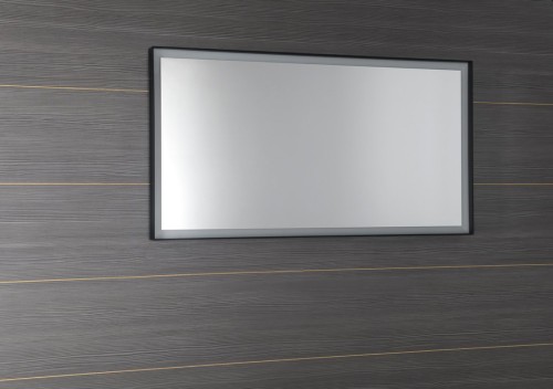 SORT lustro z oświetleniem LED 120x70cm, czarny mat #2