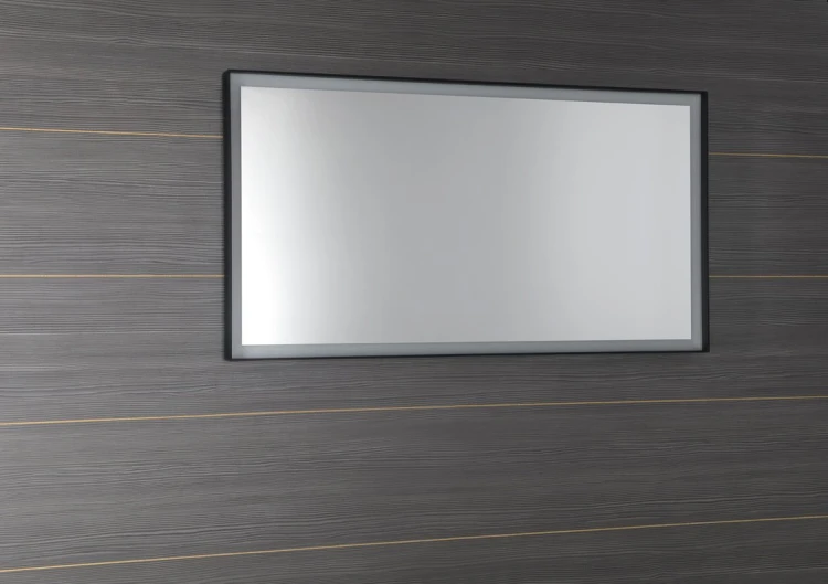 SORT lustro z oświetleniem LED 120x70cm, czarny mat #2