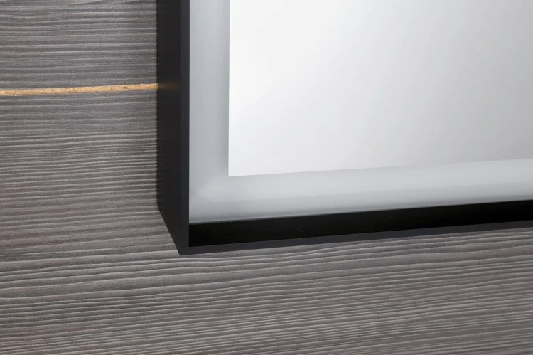 SORT lustro z oświetleniem LED 120x70cm, czarny mat #6
