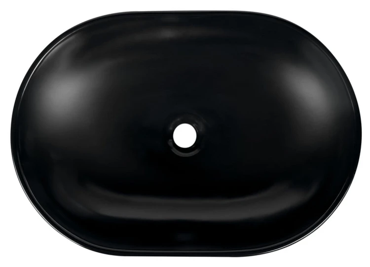 CALEO umywalka ceramiczna nablatowa 60x42cm, czarny mat #4