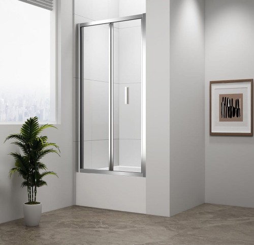DEEP drzwi prysznicowe składane 1000x1650mm, szkło czyste