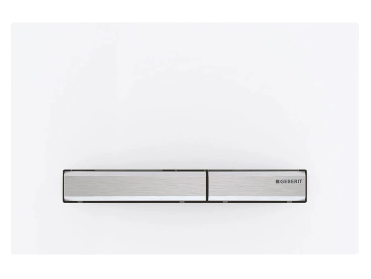 GEBERIT SIGMA50 Dual flush przycisk spłukujący, biały połysk/chrom
