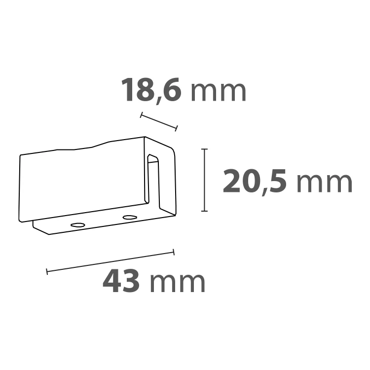 Rysunek techniczny - MULTISYSTEM uchwyt oświetlenia, lustro/szafka, czarny