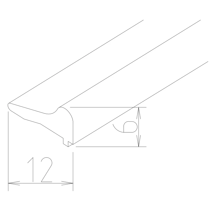 Rysunek techniczny - Listwa progowa, 1 m
