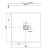 Rysunek techniczny - FLEXIA brodzik kompozytowy 80x80cm, regulowany rozmiar