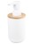 SNOW dozownik mydła do postawienia 350ml, biały/bambus