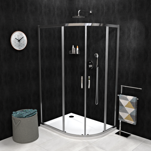 SIGMA SIMPLY kabina prysznicowa półokrągła 1000x800mm, R550, L/R, szkło czyste
